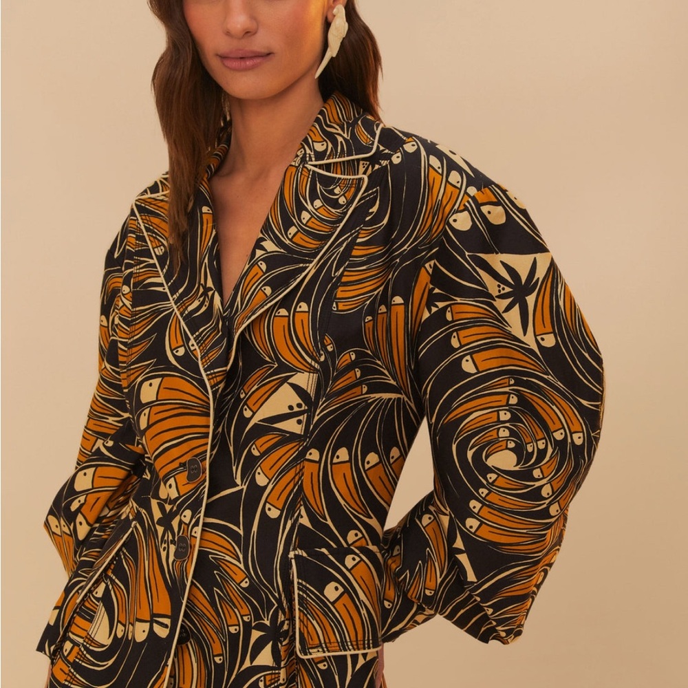 Farm Rio Black Toucans Spirals - Full Matching Set NWT